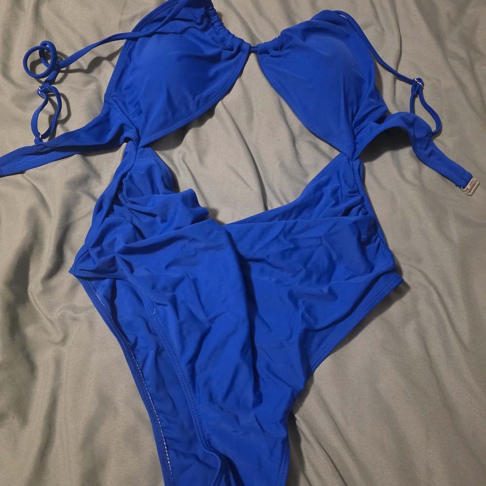 Vibrant Blue Kids' One Piece Swimsuit